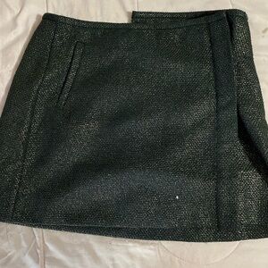 Gold glitter on Black mini Skirt